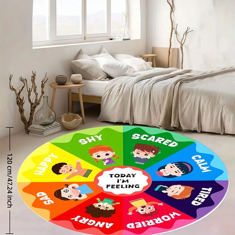 Kids Education Charts - Emotiewiel Kinderen Ronde Kleed Flanellen Educatief