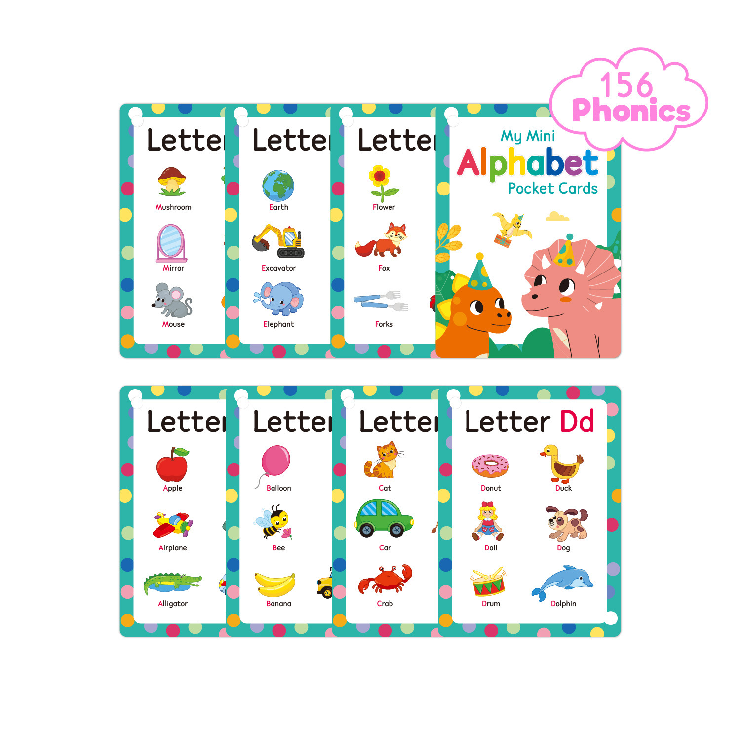 Abc Kids Early Education - ABC Phonics Flash-kaarten voor kinderen -