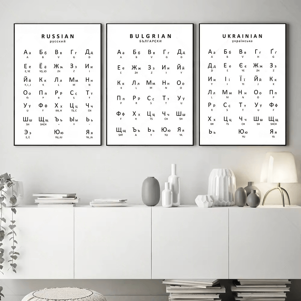 Kids Education Charts - 1PC Russisch & Oekraïens & Bulgaars