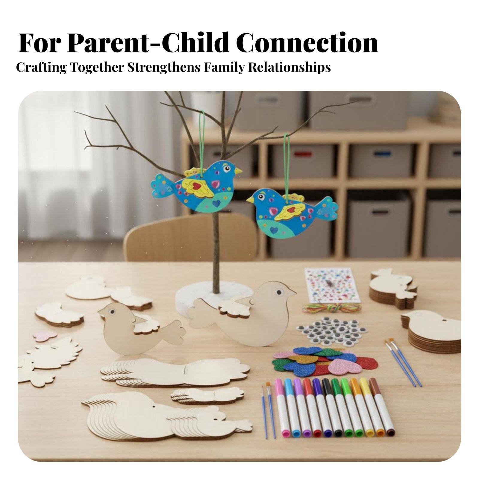 Houten Vogel Ornament DIY Knut - Kids Education Fun recensie en prijs