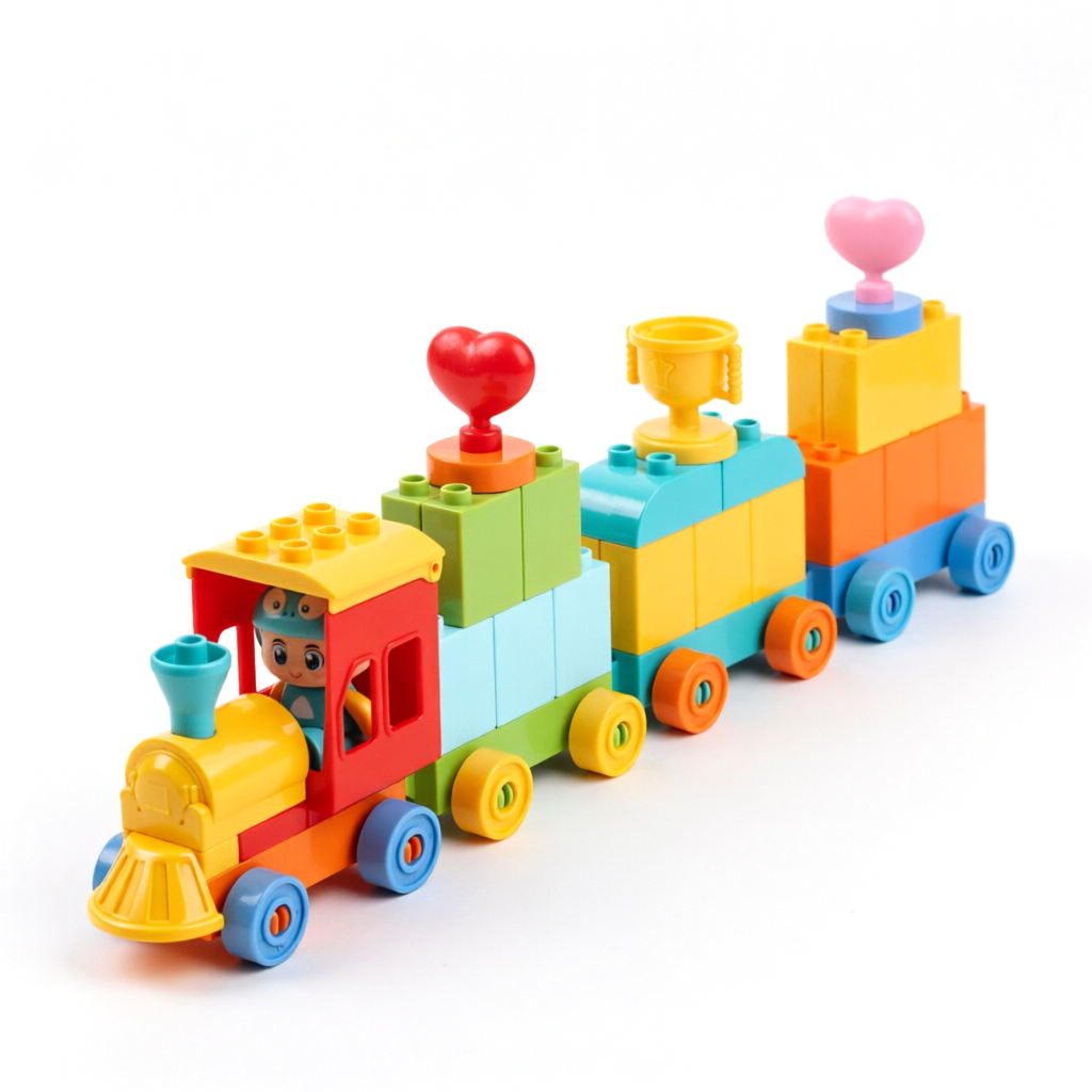 Grote deeltjes bouwstenen trei - Abc Kids Early Education recensie en prijs