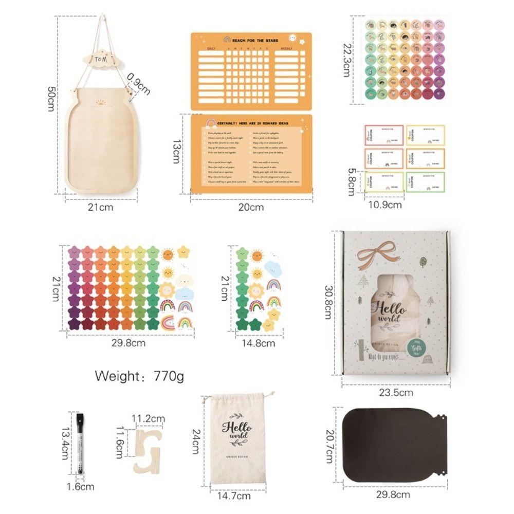 Met Sterren of Donuts Houten B - Kids Education Charts recensie en prijs